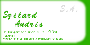 szilard andris business card